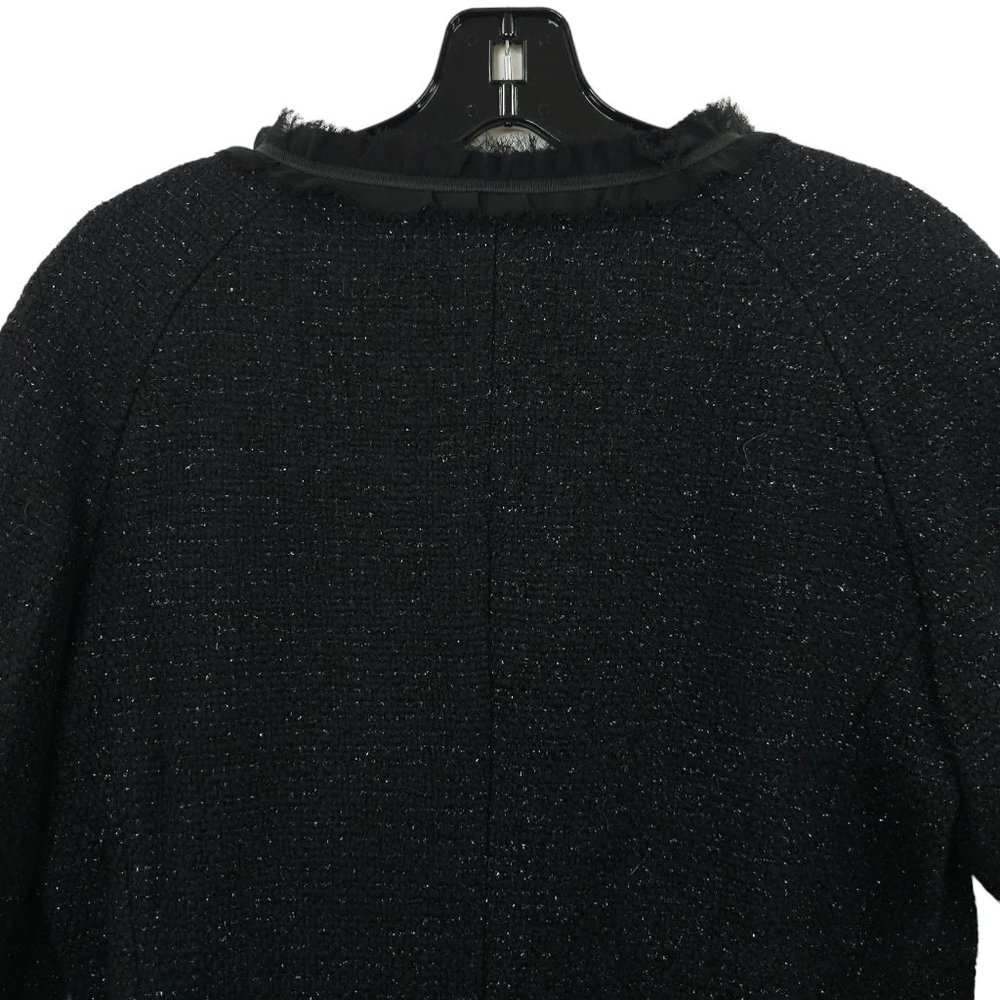 Talbots Grace Fit Wool Blend Snap Front Jacket 10 Shimmer 3/4 Quarter Sleeve NEW - Picture 12 of 15